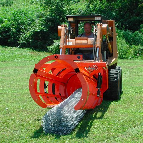 fence attachment skid steer|skid steer fence installer.